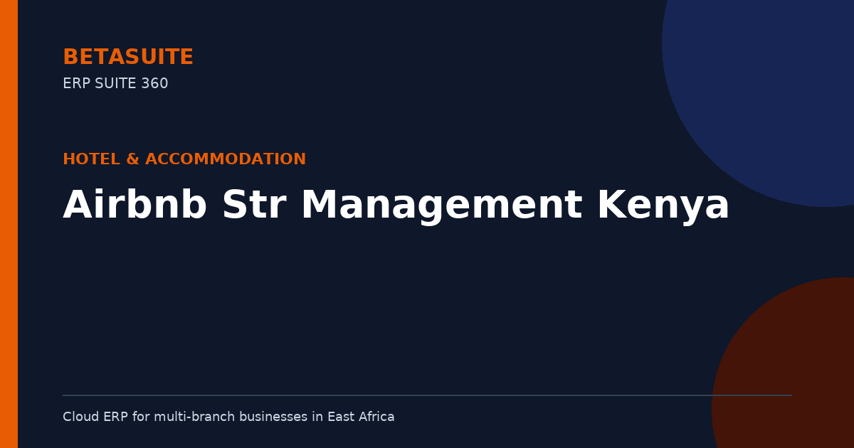 Airbnb Str Management Kenya