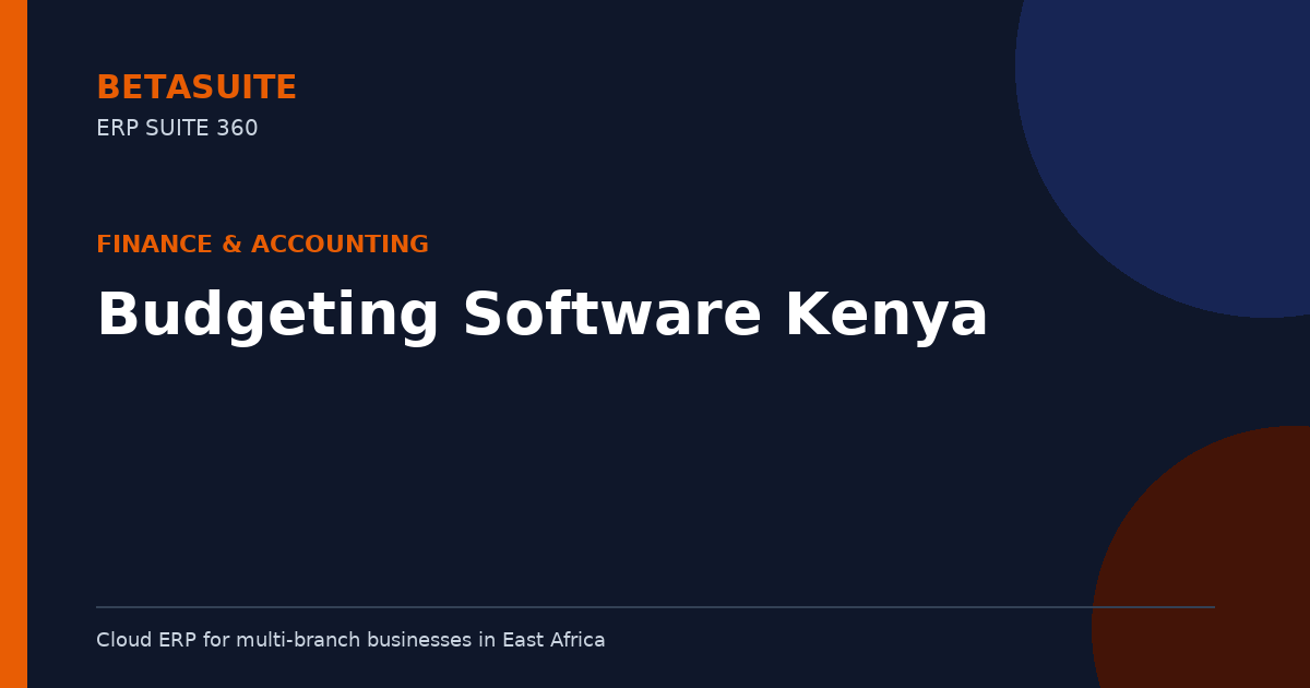 Budgeting Software Kenya