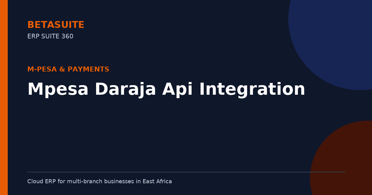 Mpesa Daraja Api Integration