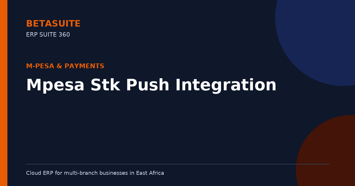 Mpesa Stk Push Integration