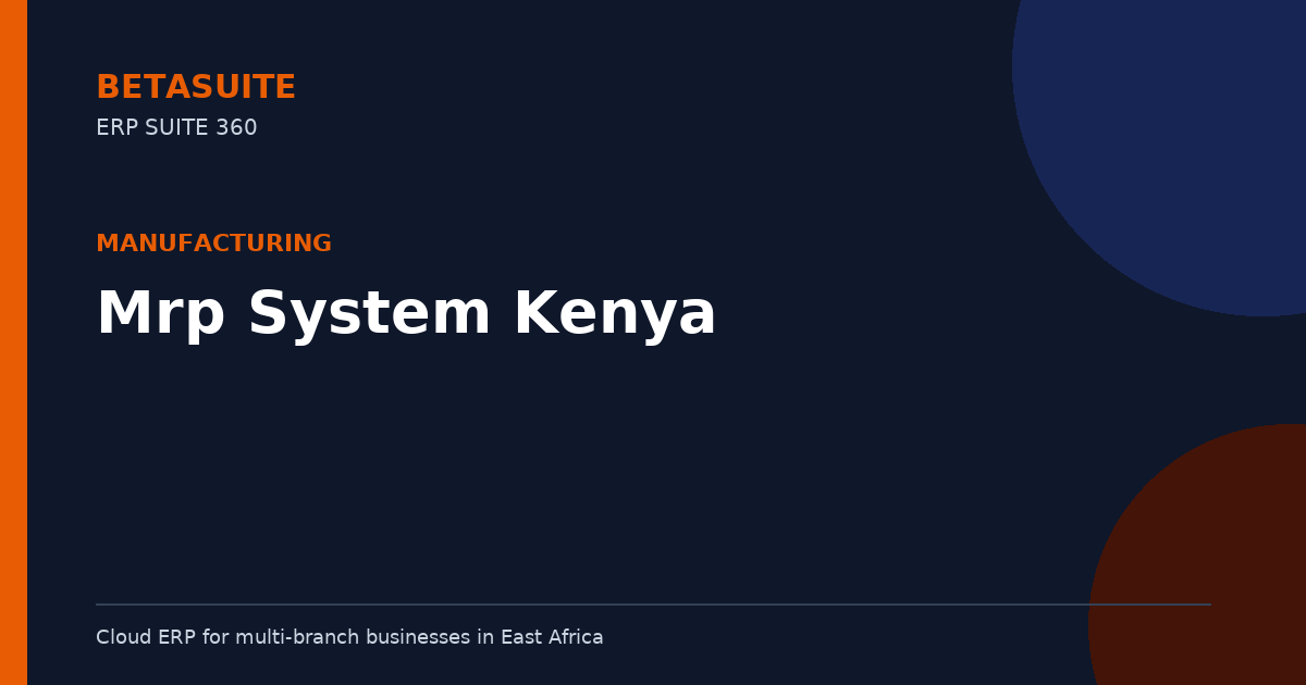 Mrp System Kenya