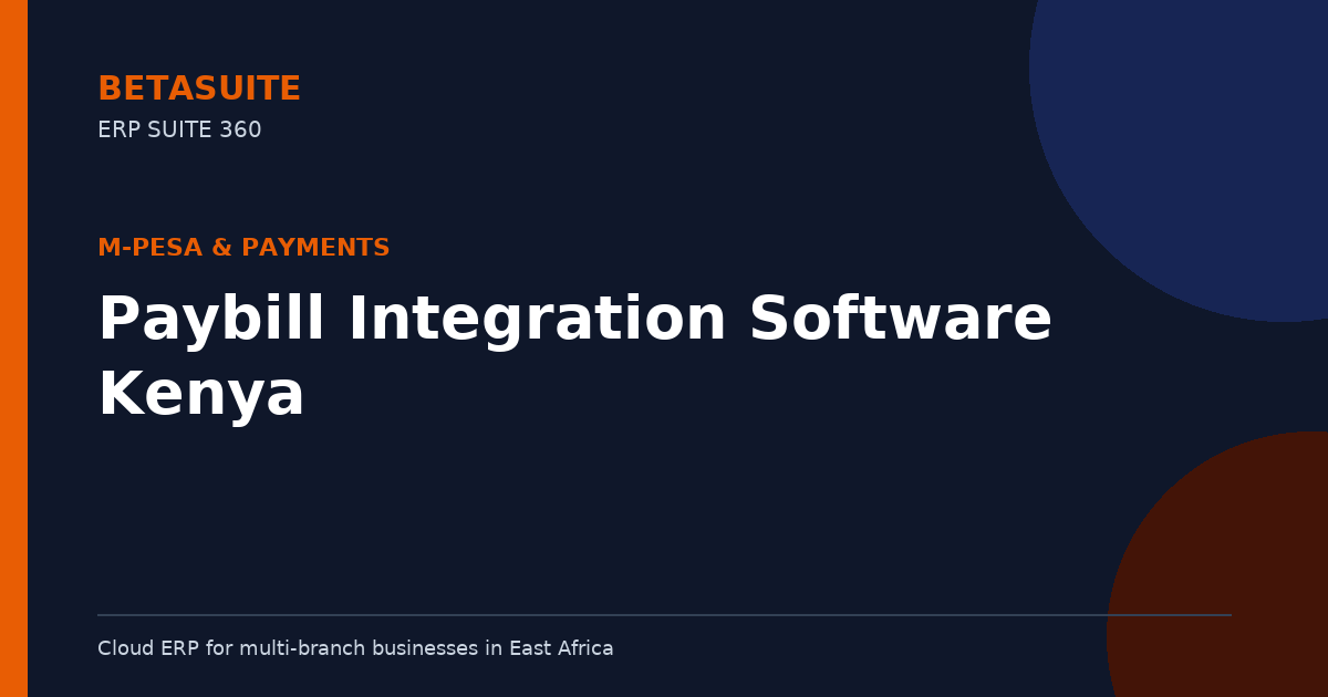 Paybill Integration Software Kenya