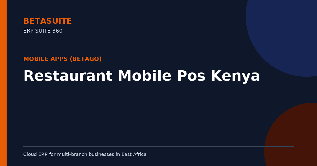 Restaurant Mobile Pos Kenya