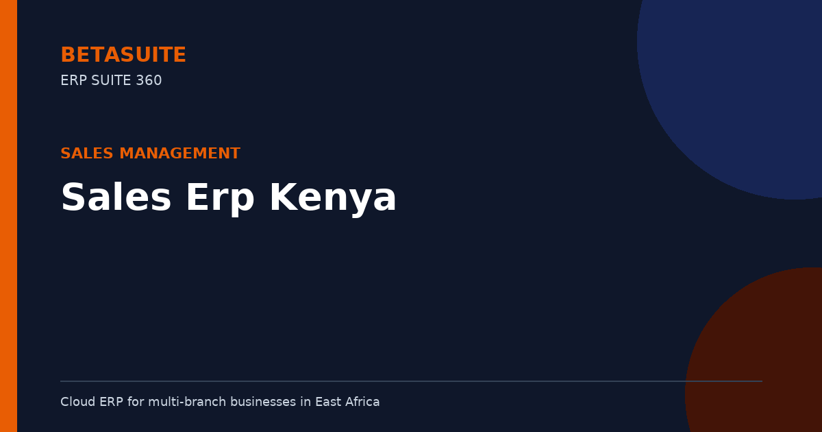 Sales Erp Kenya